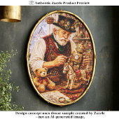 Steampunk-Weihnachts-Spielzeugwerkstatt FV4 Decoup Seidenpapier