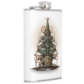 Steampunk Weihnachtsbaum Vintag Retro Style Flachmann (Rechts)