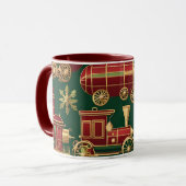 Steampunk-Weihnachtsbaumschmuck Kaffeetasse (Vorderseite Links)
