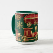 Steampunk-Weihnachtsbaumschmuck Kaffeetasse (Vorderseite Links)