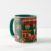 Steampunk-Weihnachtsbaumschmuck Kaffeetasse (Vorderseite Links)