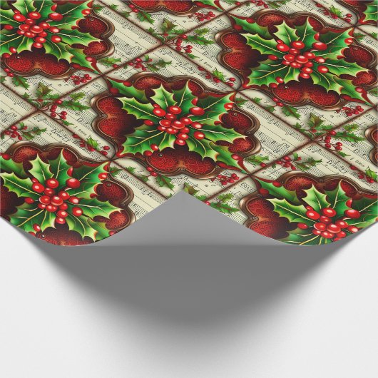 Steampunk Weihnachtsdesign Geschenkpapier (Ecke)