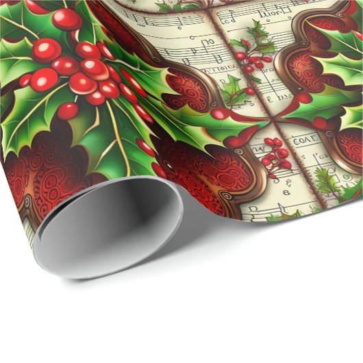 Steampunk Weihnachtsdesign Geschenkpapier (Rolleneckpunkt)