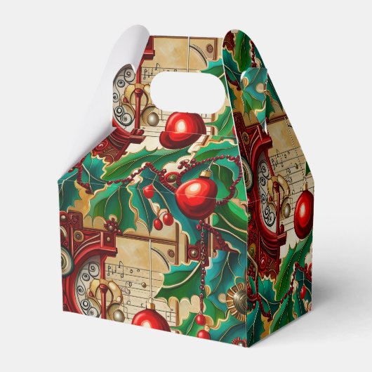 Steampunk Weihnachtsdesign Geschenkschachtel (Rückseite)