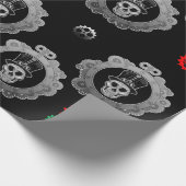 Steampunk Weihnachtsgeschenk Wrap Geschenkpapier (Ecke)
