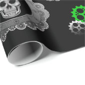 Steampunk Weihnachtsgeschenk Wrap Geschenkpapier (Rolleneckpunkt)