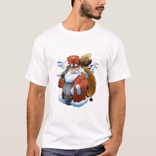 Steampunk-Weihnachtsmann im vintage Stil T-Shirt