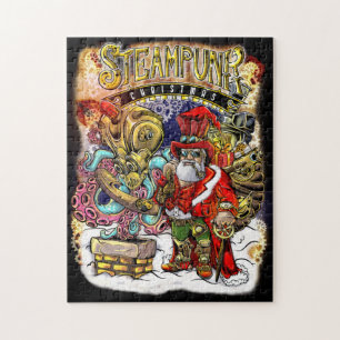 Steampunk Weihnachtsmann & Oktopus-Rentier Weihnac Puzzle