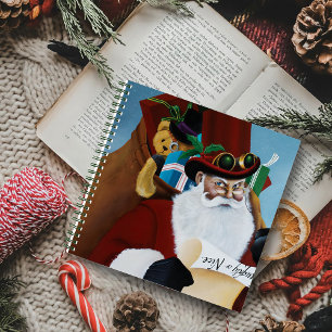 Steampunk-Weihnachtsmann viktorianische Weihnachts Notizbuch