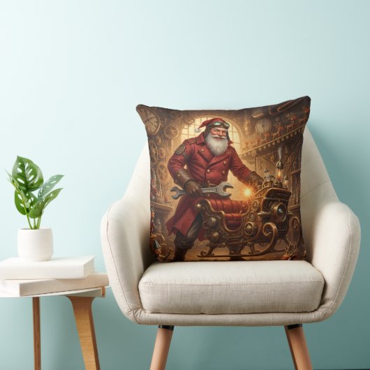 Steampunk Weihnachtsmann Werkstatt  Kissen (Stuhl )