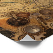 Steampunk-Weihnachtsposter Poster (Ecke)
