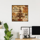 Steampunk-Weihnachtsposter Poster (Heimbüro)