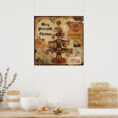 Steampunk-Weihnachtsposter Poster (Küche)