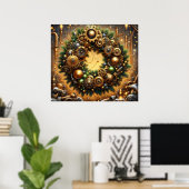 Steampunk-Weihnachtsposter Poster (Heimbüro)