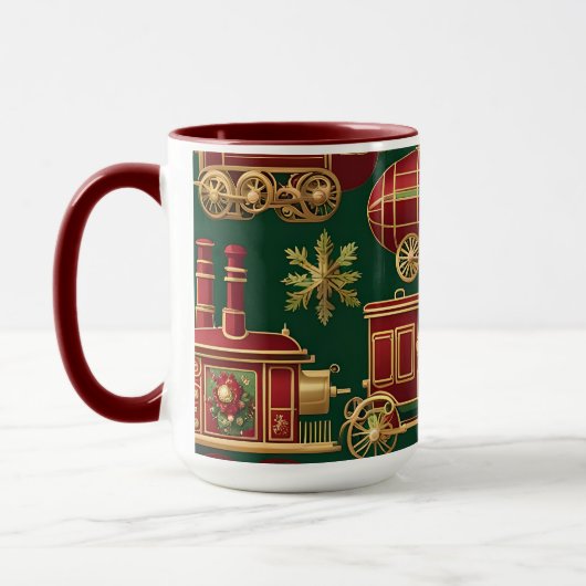 Steampunk-Weihnachtsschmuck Kaffeetasse (Links)