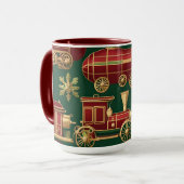 Steampunk-Weihnachtsschmuck Kaffeetasse (Vorderseite Links)