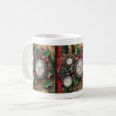 Steampunk-Weihnachtstasse Kaffeetasse (Vorderseite Links)