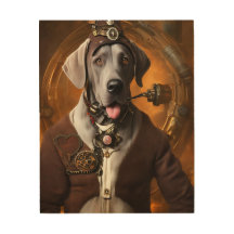 Steampunk Weimaraner Holz Wall Art