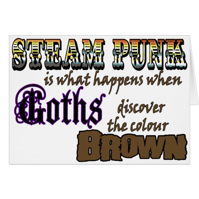 Steampunk: wenn Goths Brown entdecken (Vorderseite (Horizontal))