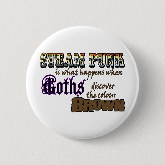 Steampunk: wenn Goths Brown entdecken Button (Vorderseite)