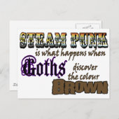 Steampunk: wenn Goths Brown entdecken Postkarte (Vorne/Hinten)