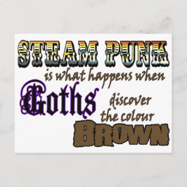 Steampunk: wenn Goths Brown entdecken Postkarte