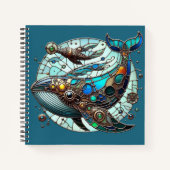 Steampunk Whale Spiral Notebook Notizblock (Vorderseite)
