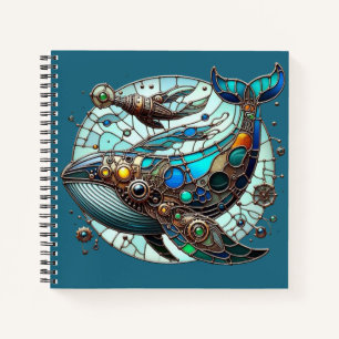 Steampunk Whale Spiral Notebook Notizblock
