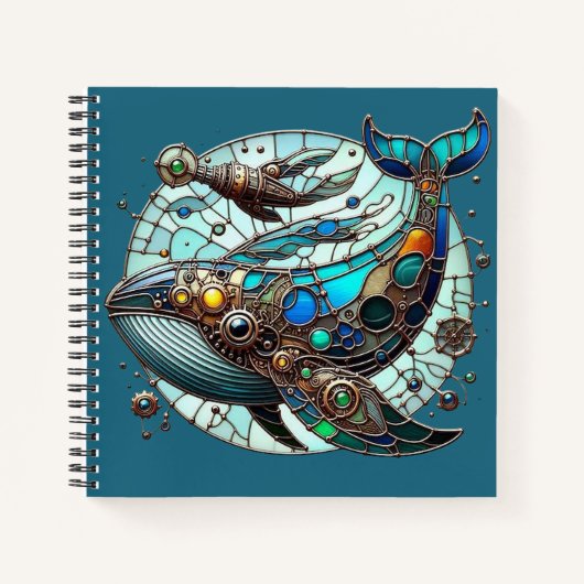 Steampunk Whale Spiral Notebook Notizblock (Vorderseite)