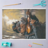 Steampunk Whimsical Hippo Violine Seidenpapier (Basteln)