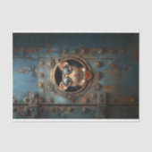 Steampunk White Mouse & Red Heart BQ1 Decoupage Seidenpapier (Vorderseite)