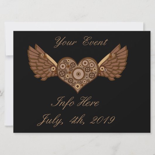 Steampunk Winged Heart mit Gears Thunder_Cove (Vorderseite)