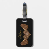 Steampunk Winged Heart mit Gears Thunder_Cove Gepäckanhänger (Rückseite vertikal)