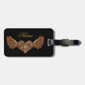 Steampunk Winged Heart mit Gears Thunder_Cove Gepäckanhänger (Rückseite horizontal)