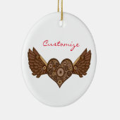 Steampunk Winged Heart mit Gears Thunder_Cove Keramik Ornament (Rechts)