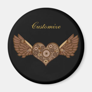 Steampunk Winged Heart mit Gears Thunder_Cove Magnet