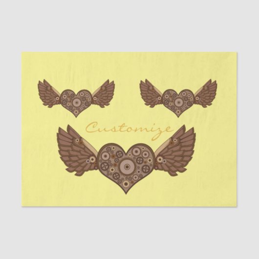 Steampunk Winged Heart mit Gears Thunder_Cove Seidenpapier (Vorderseite)