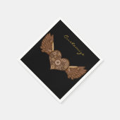 Steampunk Winged Heart mit Gears Thunder_Cove Serviette (Ecke)
