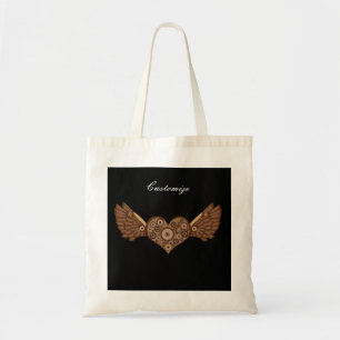 Steampunk Winged Heart mit Gears Thunder_Cove Tragetasche