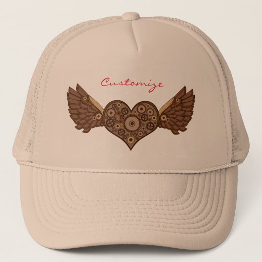 Steampunk Winged Heart mit Gears Thunder_Cove Truckerkappe (Vorderseite)