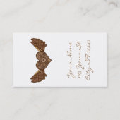 Steampunk Winged Heart mit Gears Thunder_Cove Visitenkarte (Vorderseite)