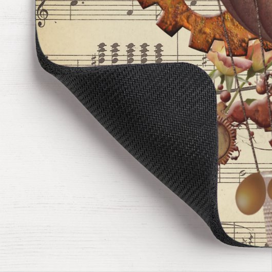 Steampunk Winged Heißluftballon Mousepad (Ecke)