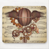 Steampunk Winged Heißluftballon Mousepad (Vorne)