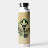 Steampunk Winged Key & Cog Wheel Trinkflasche (Links)