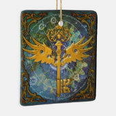 Steampunk Winged Key Keramikornament (Rechts)