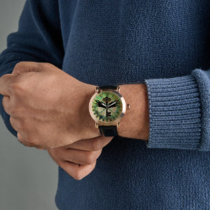 Steampunk Winged Key und Cog Wheel Armbanduhr