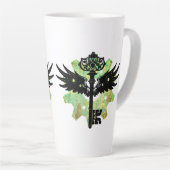 Steampunk Winged Key und Cogwheel Milchtasse (Rechte Ecke)