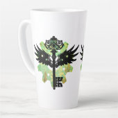 Steampunk Winged Key und Cogwheel Milchtasse (Linke Ecke)