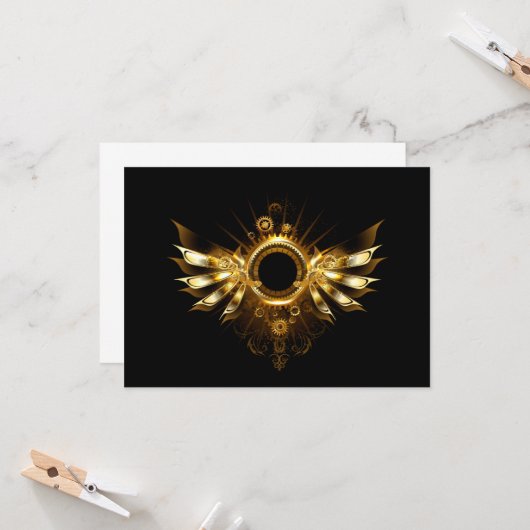 Steampunk wings karte (Vorderseite/Rückseite Beispiel)