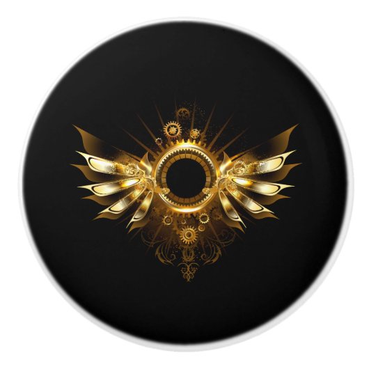 Steampunk wings keramikknauf (Vorderseite)